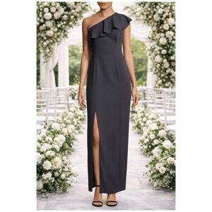 CALVIN KLEIN ONE SHOULDER GOWN